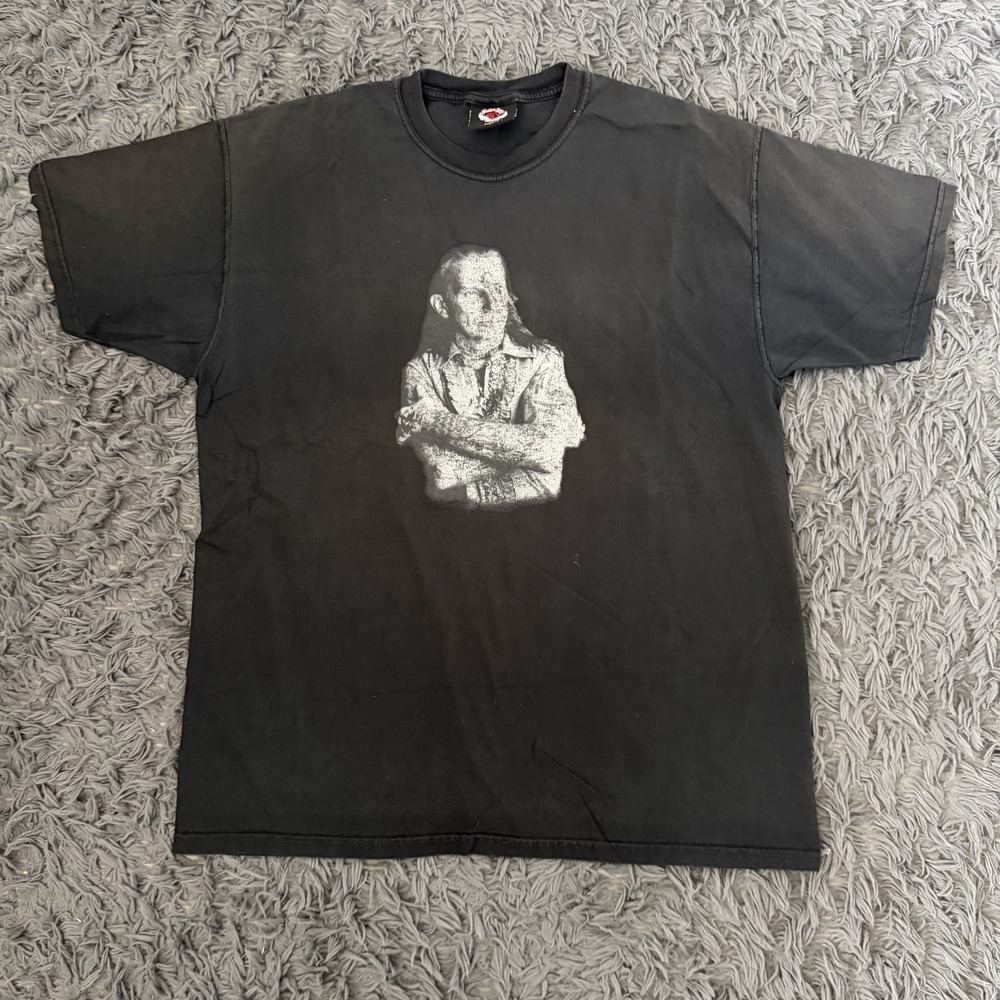 Vintage Thrashed Indian Larry Portrait Shirt Men's Size Xl West Coast Biker 90s